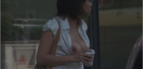  secretary must expose her tits in public